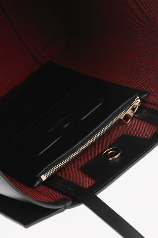 Leather SIGNATURE Tote Bag with Double Handle