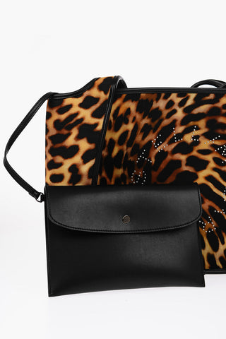 Borsa Tote Reversibile con Motivo Animalier