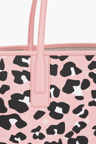 Animal Patterned Leather Tote Bag with Inner Pouch