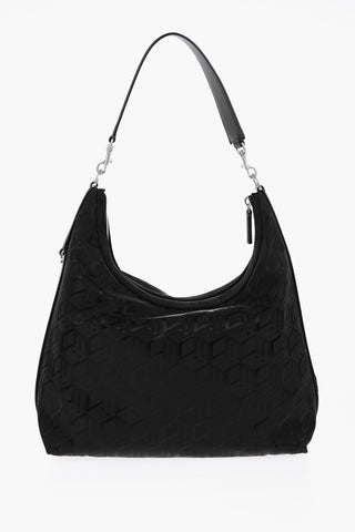 Monogram Nylon Hobo Bag with Leather Handle