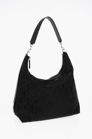 Monogram Nylon Hobo Bag with Leather Handle