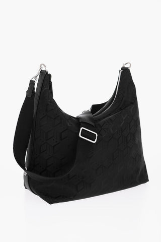 Monogram Nylon Hobo Bag with Leather Handle