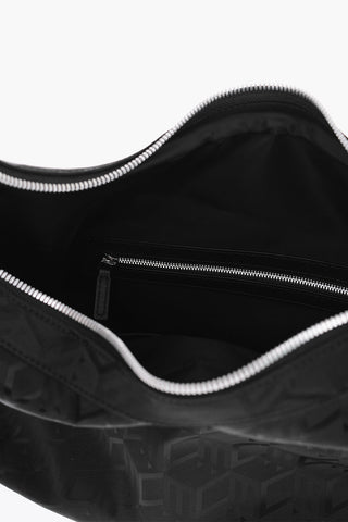 Monogram Nylon Hobo Bag with Leather Handle