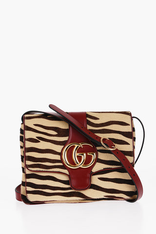 Pony Shoulder Bag with Zebra Motif
