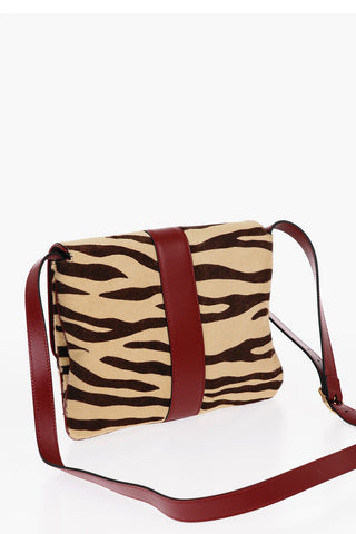 Pony Shoulder Bag with Zebra Motif