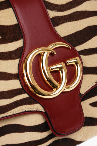 Pony Shoulder Bag with Zebra Motif