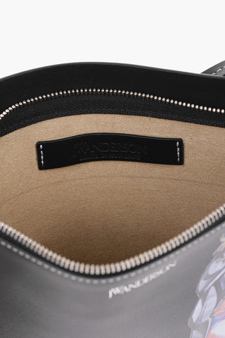 Leather ILLUSTRATION Pouch with Wrist Strap