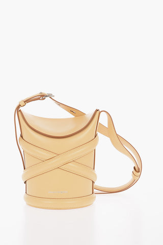 Bucket Bag CURVE SMALL in Pelle con Tracolla Regolabile