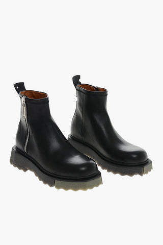 Calfskin Ankle Boots with Paperclip Detail 5cm