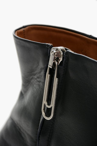Calfskin MISMATCH Ankle Boots with Metal Application 6cm