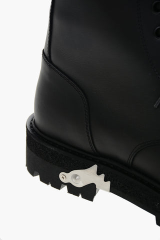 Calfskin VIBRAM Ankle Boots with Metal Detail 4,5cm