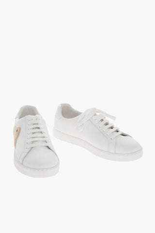 Sneakers NEW TENNIS in Pelle con Patch TEDDY BEAR