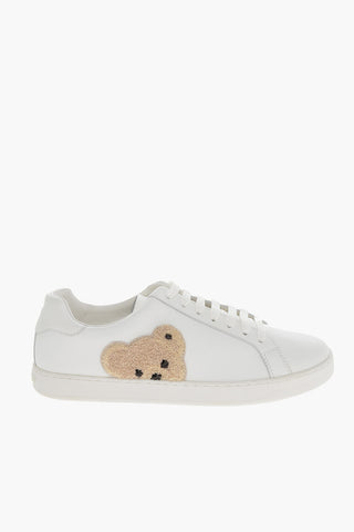 Sneakers NEW TENNIS in Pelle con Patch TEDDY BEAR