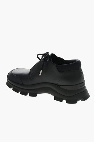 Calfskin Derby Shoes with Debossed Logo 5cm