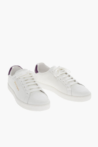 Sneakers NEW TENNIS in Pelle con Dettagli Openwork