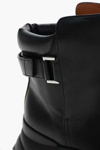 Calfskin Low Boots with Velcro Fastening 4cm