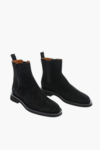 Stivaletti in Suede con Zip Laterale 3,5cm
