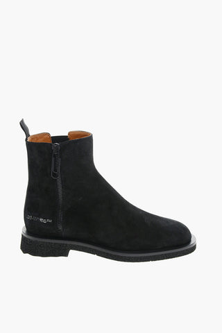 Stivaletti in Suede con Zip Laterale 3,5cm
