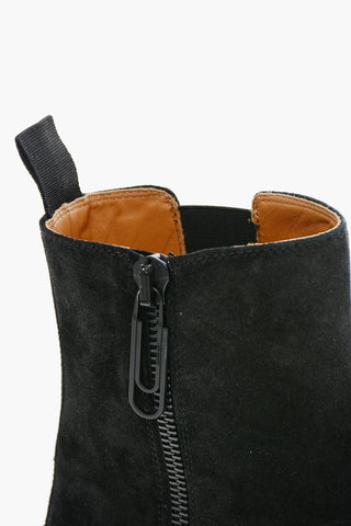 Stivaletti in Suede con Zip Laterale 3,5cm