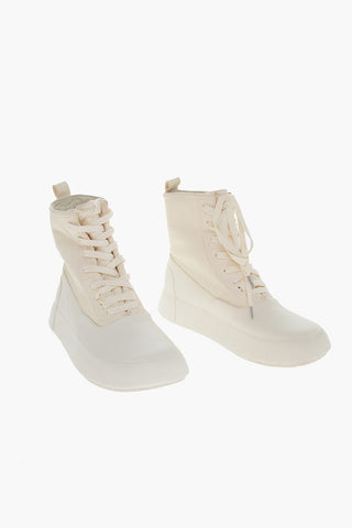 Grained Calfskin VULCANIZED High-top Sneakers 4cm
