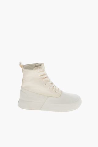 Grained Calfskin VULCANIZED High-top Sneakers 4cm