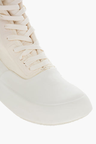 Grained Calfskin VULCANIZED High-top Sneakers 4cm