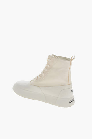 Grained Calfskin VULCANIZED High-top Sneakers 4cm