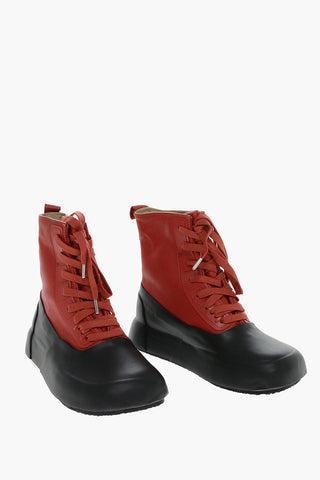 Sneakers Alte VULCANIZED in Pelle Martellata 4cm