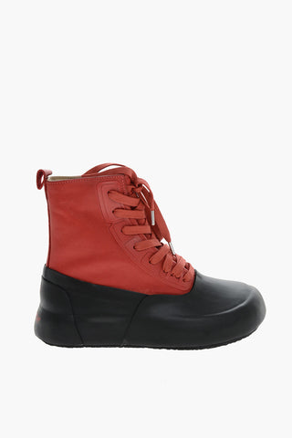Sneakers Alte VULCANIZED in Pelle Martellata 4cm