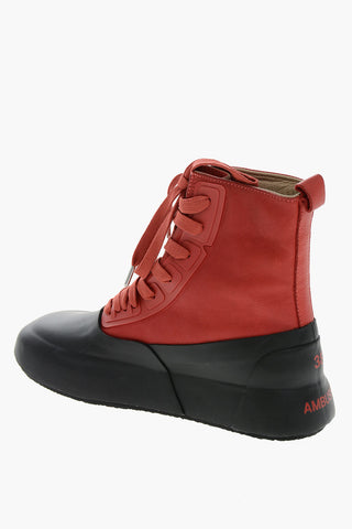 Sneakers Alte VULCANIZED in Pelle Martellata 4cm