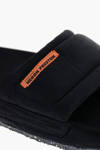 Padded Fabric Slides with Logo Patch