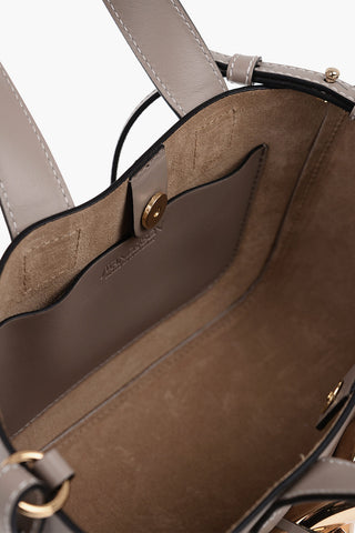 Leather MINI CHAIN Tote Bag with Adjustable Shoulder Strap