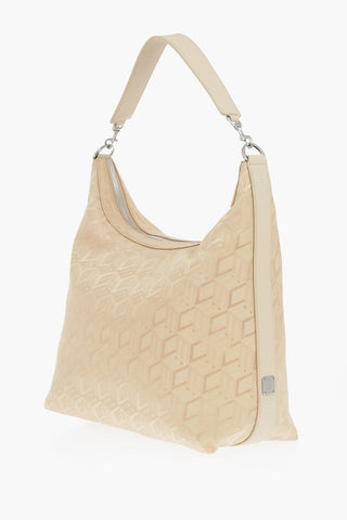 Monogram Nylon Hobo Bag with Leather Handle