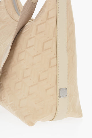 Monogram Nylon Hobo Bag with Leather Handle