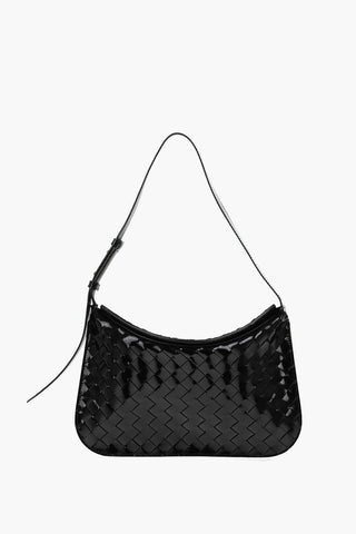 Woven Patent Leather LOOP Hobo Bag