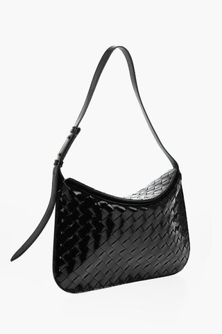 Woven Patent Leather LOOP Hobo Bag