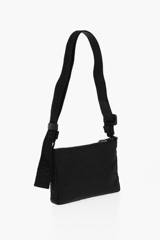 Borsa a Tracolla in Nylon con Tasca Frontale