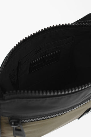 Borsa a Tracolla in Nylon con Tasca Frontale