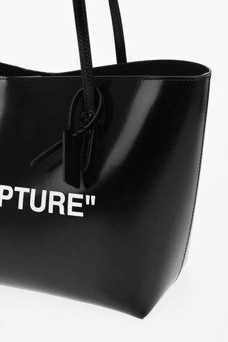 Leather SCULPTURE Tote Bag with Inner Clutch