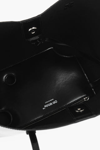 Leather SCULPTURE Tote Bag with Inner Clutch
