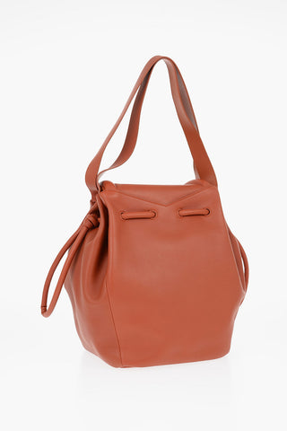 Leather POINT Shoulder Bag with Zip