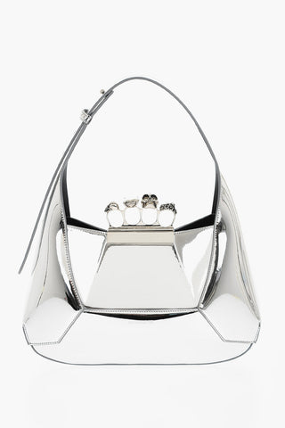 Borsa Hobo JEWEL KNUCKLES in Pelle Lamè