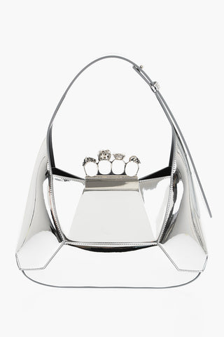 Borsa Hobo JEWEL KNUCKLES in Pelle Lamè