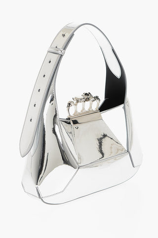 Borsa Hobo JEWEL KNUCKLES in Pelle Lamè