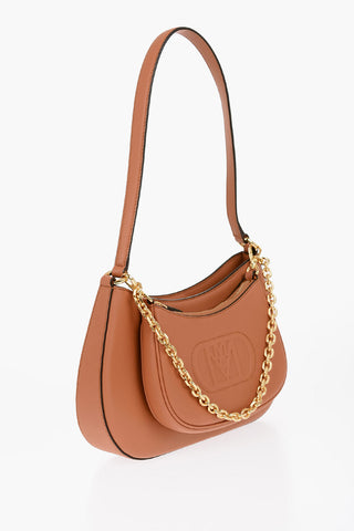 Borsa Hobo in Pelle con Dettaglio Removibile