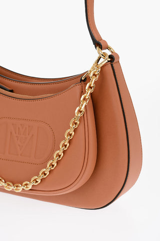 Borsa Hobo in Pelle con Dettaglio Removibile