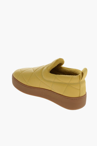 Sneakers Slip On In Pelle Trapuntata