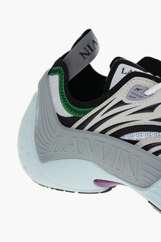 Contrasting Sole Mesh Low-Top Sneakers