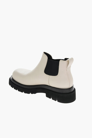 Stivaletti Chelsea Bicolore con Suola track 4cm