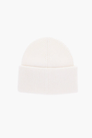 Beanie in Misto Lana a Costine con Patch Logo Eyelike